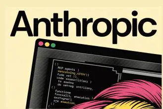 An artistic representation featuring programming code on a computer screen, highlighting the term 'Anthropic'.