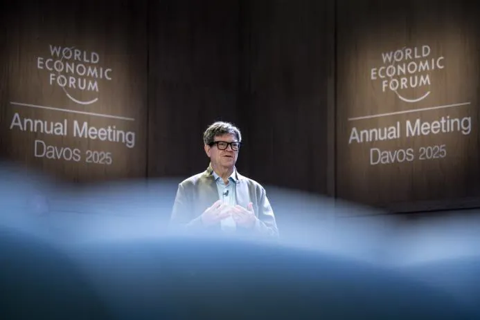 Speaker presenting at the World Economic Forum Annual Meeting in Davos 2025