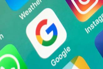 Close-up of the Google app icon displayed on a smartphone screen.