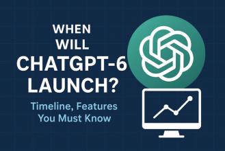 Announcement graphic for ChatGPT-6 launch, featuring a timeline and key features to know.